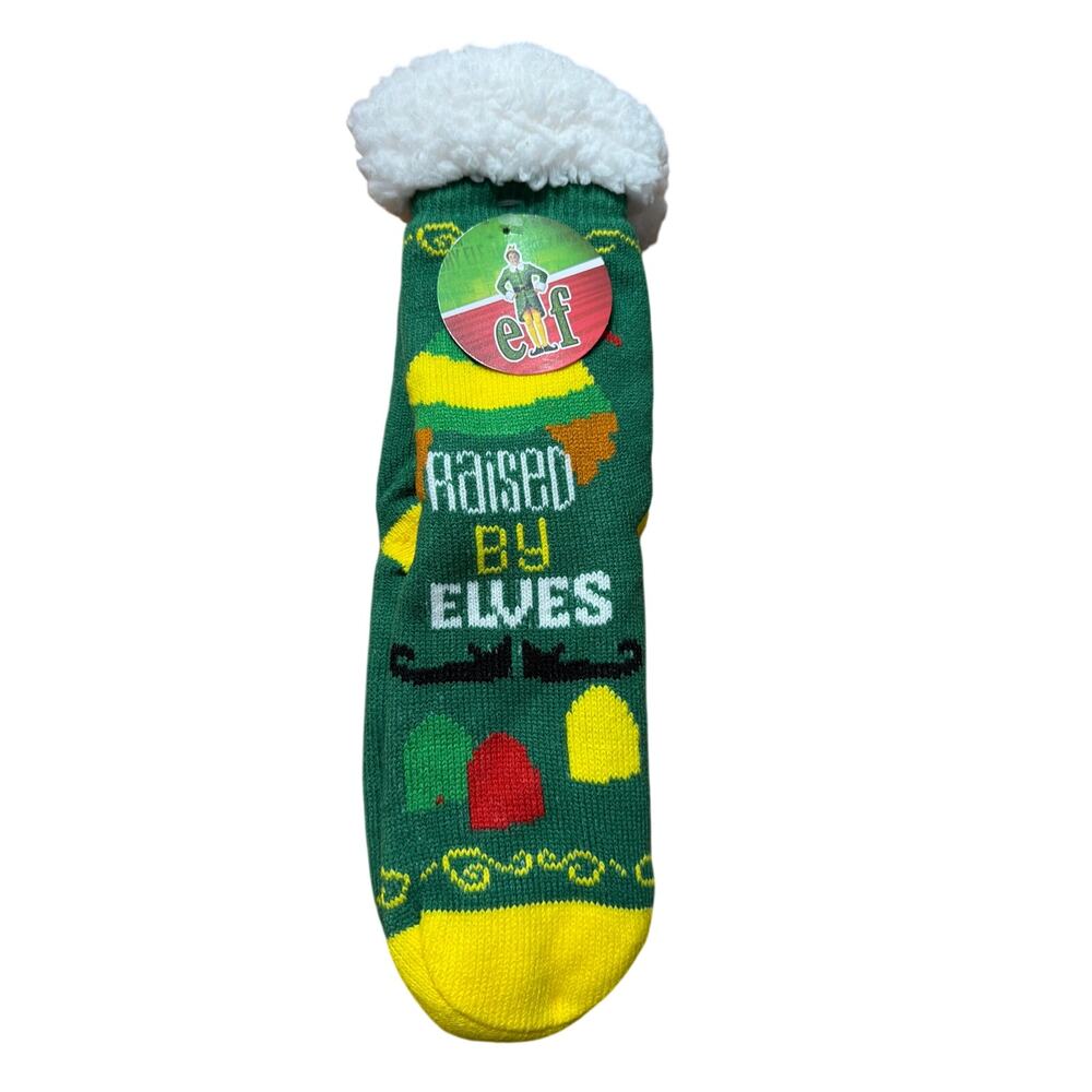 Elf Movie Raised by Elves Christmas Sherpa Lined Socks One Size Brand New